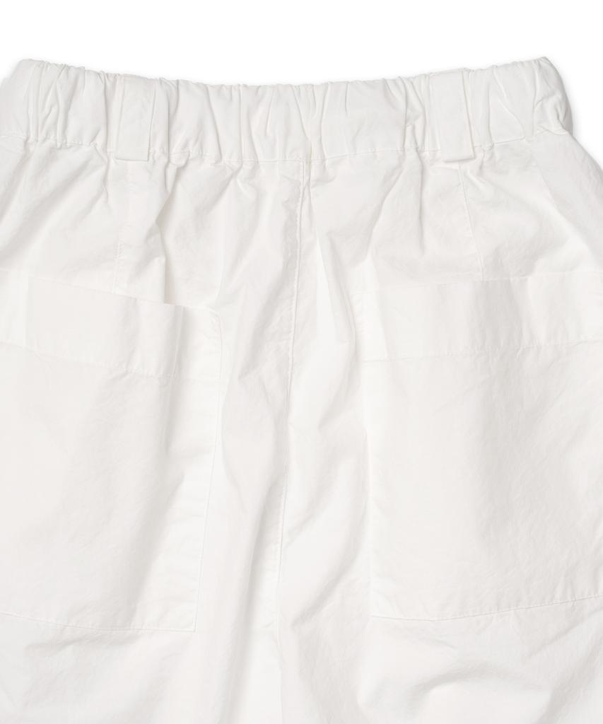 COTTON BELL Belt Cuff Wide Pants - White