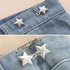 5PCS Star Shaped Adjustable Waist Clip Metal Pants Pin DIY Retractable Button  Pants