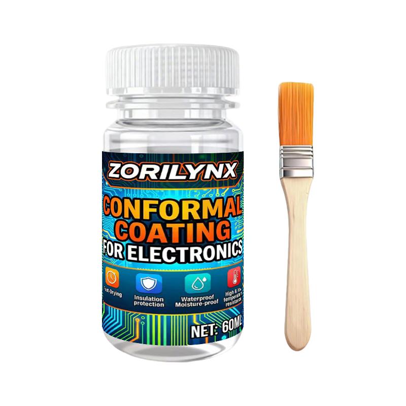 60ml PCB Conformal Coating Electronic Circuit Board Waterproof Insulation Liquid Protective Varnish Fast Dry Sealer with Brush 60ml