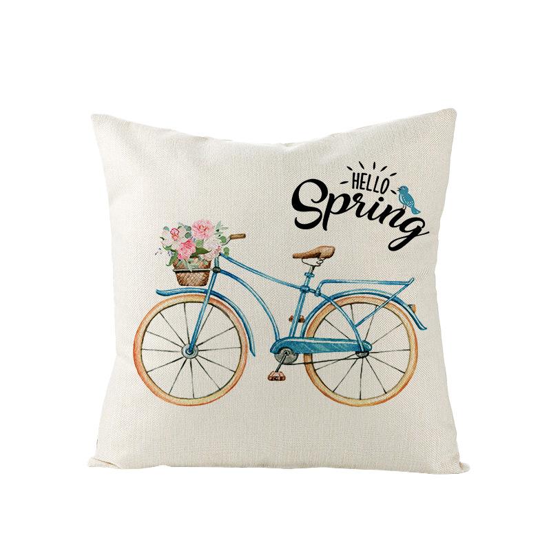 Nový jarní motiv lněný povlak na polštář domov pohovka povlak na polštář pastorální povlak na polštář