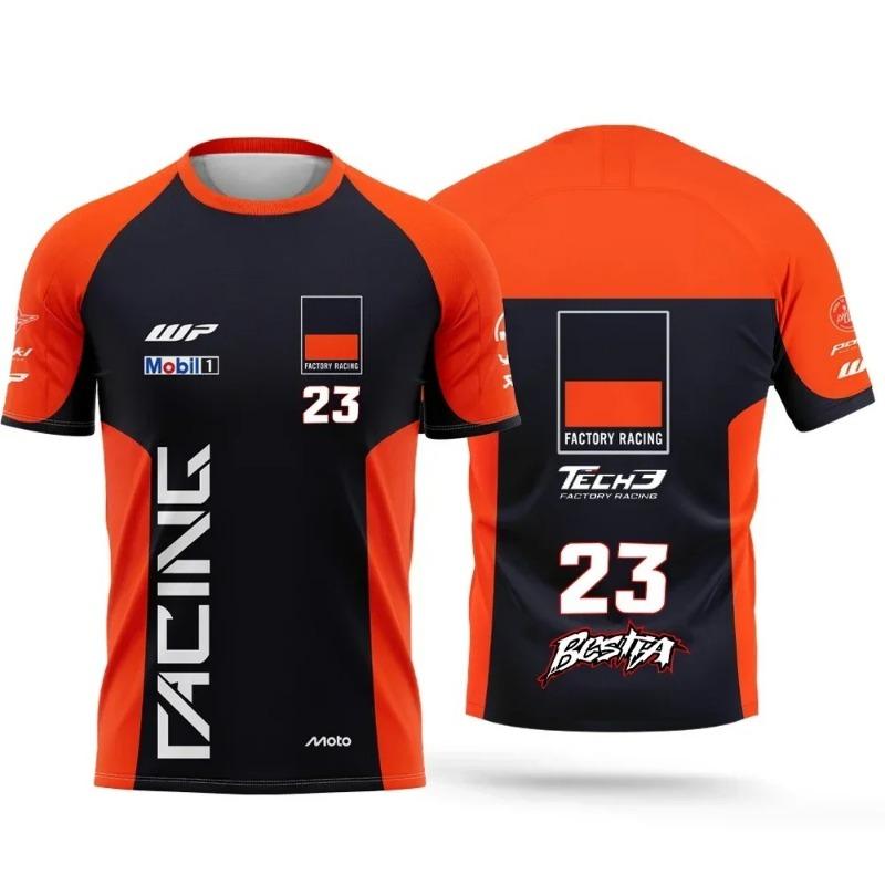 Breathable Quick Dry Motorcycle T Shirt for Summer Casual Short Sleeve Sports Tee Suitable