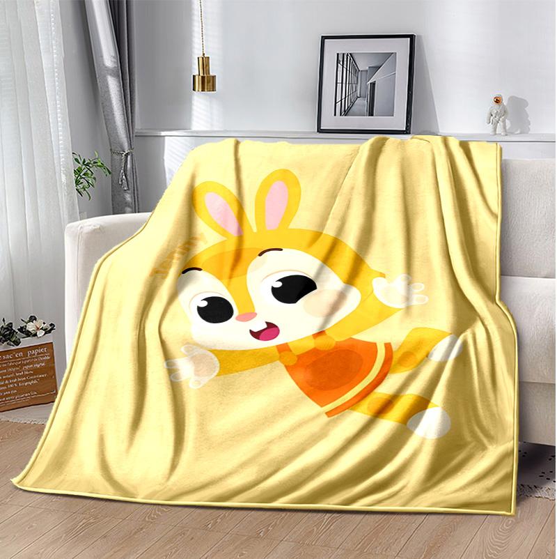 Pinkfong Flannel Blanket Soft Warm All-Season Throw, Design for Camping, Car Travel, Hiking Sofa, Bed, Office Perfect Gift for Parties