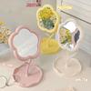 Floral Office Mirror, Dormitory Creative Decoration, Makeup Dressing Mirror, High-end Style, Bedroom Home Decoration
