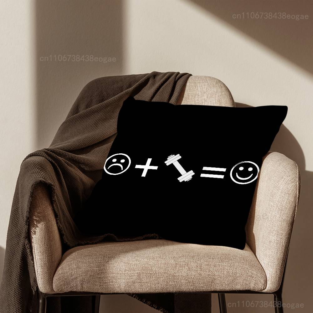 F-Fitness B-Bodybuilding Art Throw Pillow Case For 45*45cm,55*55cm,30*30cm,Car Pillowcase Home Bedchamber Decor Gift