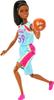 Brunette Basketball Player Made To Move Barbie Doll Accessories Include 22 Bendable Joints In a Removable Uniform with & Ball.