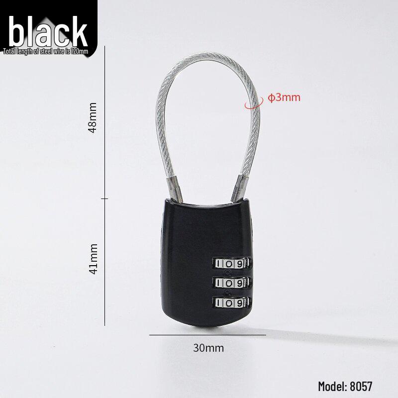 Waterproof Rustproof Steel Wire Padlock for Suitcases, Bikes, Cabinets, and Dormitories