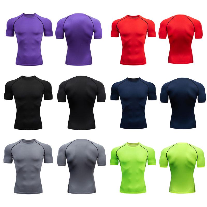 Men's Quick Dry Short Sleeve Compression Shirt for Sports & Fitness