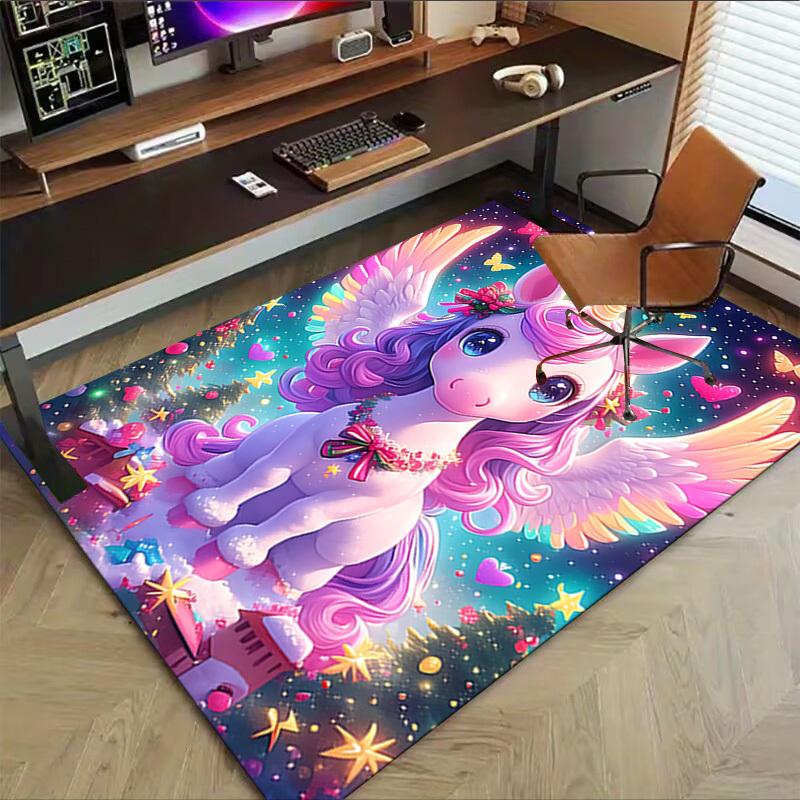 1PC Unicorn Fantasy Extra Large Non Slip Floor carpet, Office, family, bedroom, Studio Large Area Rug Indoor Rugs