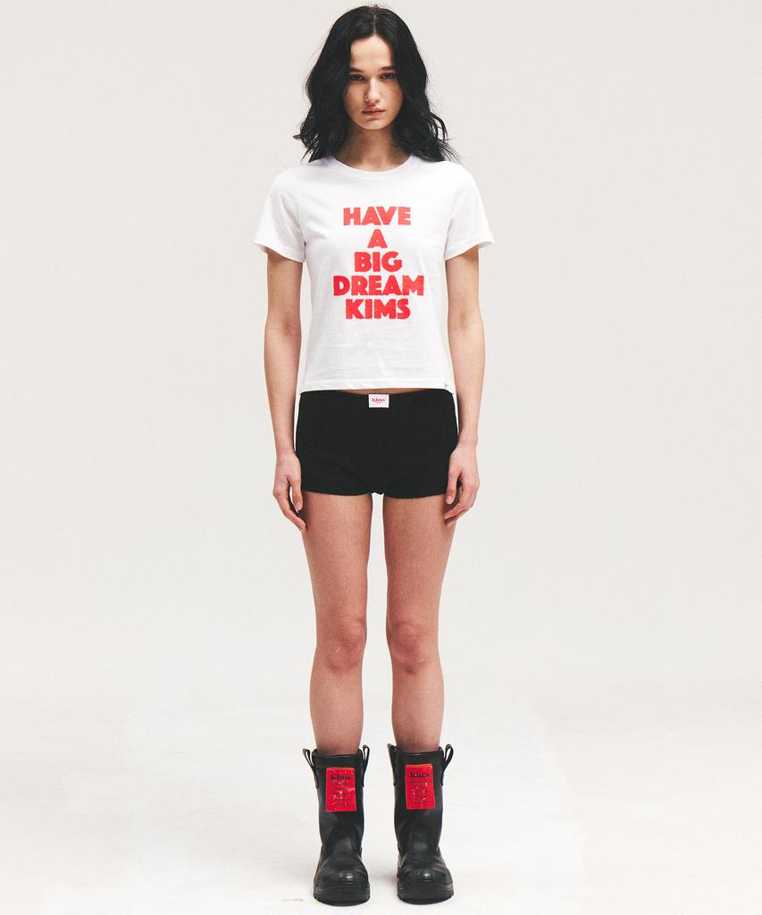 Kimseupeulesikoteunmakes (Unisex) Big Dream Tee White(Red)