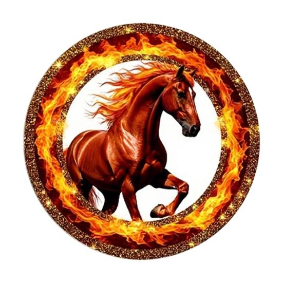 1/4Pcs Year of The Horse Refrigerator Magnet 2026 Chinese Zodiac Horse Acrylic Fridge Magnet Home Kitchen New Year Decoration