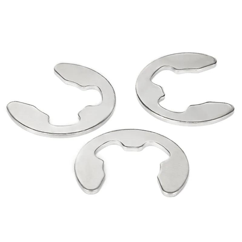 M1.5 M2 M2.5 M3 M3.5 M4 M5 M6 M7 M8 M9 M10 M12 M15 304 Stainless Steel E Clip Circlip Retaining Ring Washer for Shaft Fastener