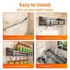 Modern Steel Kitchen Wall Organizer With Knife Slots And Hooks For Home Storage