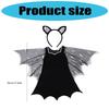 2Pcs Bat Wing Dress Bat Ears Headband Halloween Vampires Cosplay Costume Set for Kids Girls Bat Costumes Accessories