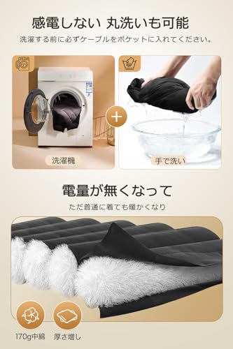 [sumioi] Electric Heated Vest [17 Heating Points, 40800mAh Large Capacity Battery Included], 3 Temperature Settings, USB Powered, Independent Front an