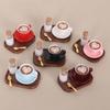 Miniature English Afternoon Coffee Cup Accessories Pretend Play Dollhouses Furniture 3 Set