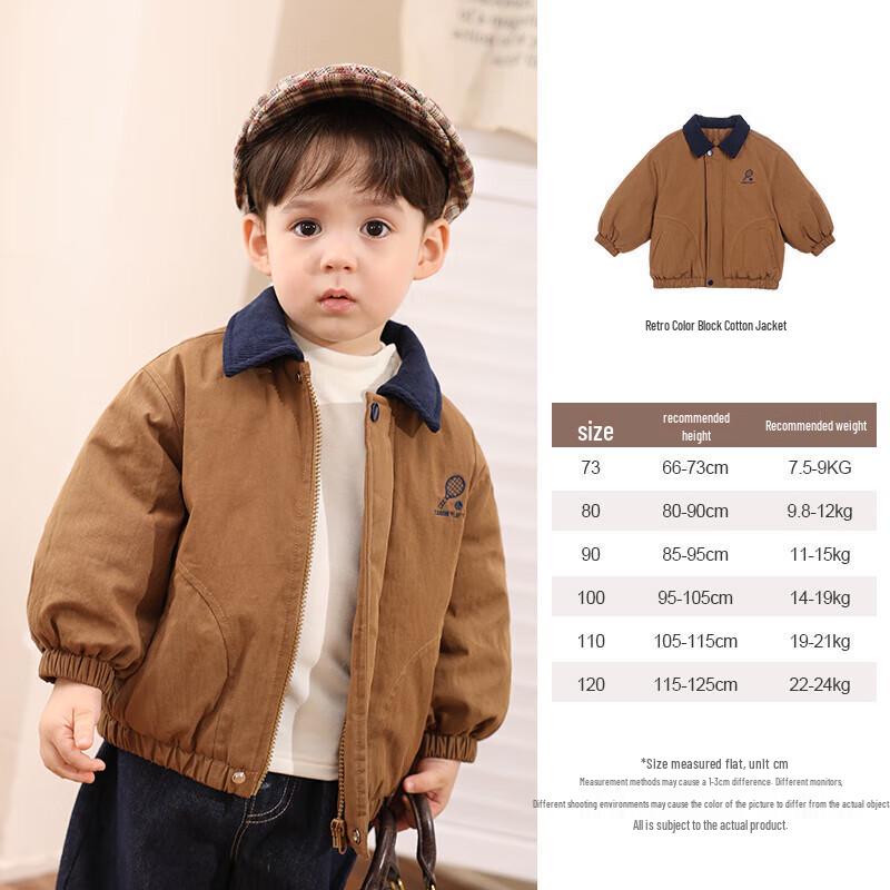 LUSON Baby Boy's Retro Padded Winter Jacket