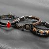 Anime Accessories One Piece Naruto Attack the Giant Woven Cowhide Bracelet Multilayer Buckle Ring Birthday Gift.