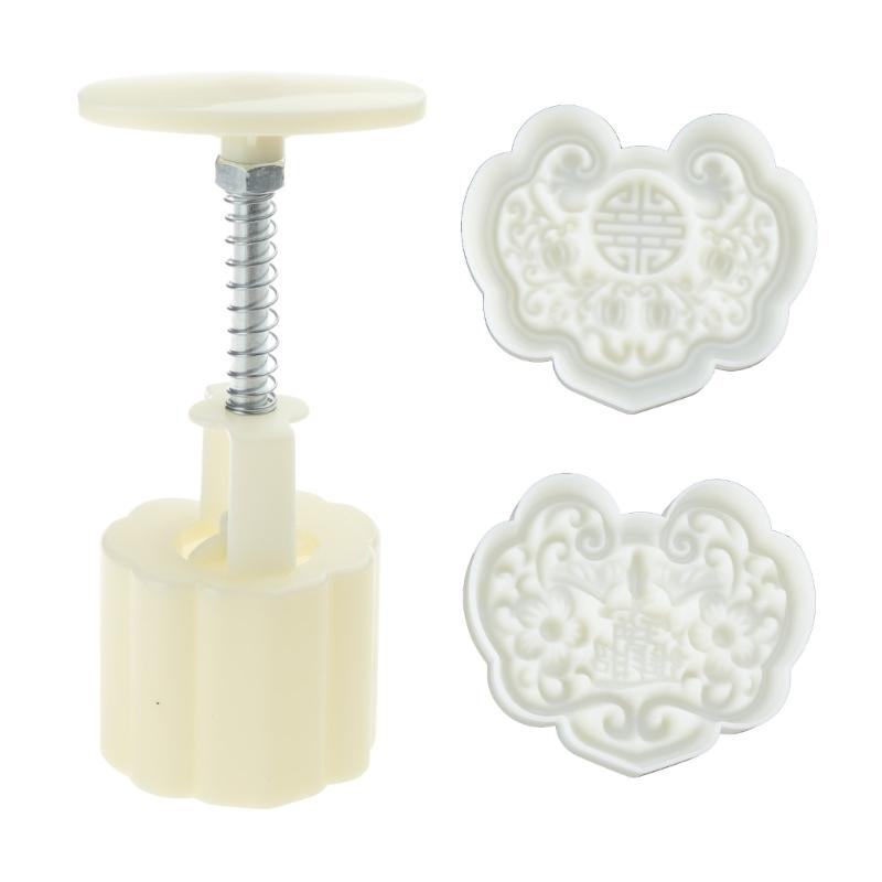 Lion/Latches Shape Mooncake Press Mold Cookie Stamps Chinese MidAutumn Moon Cake Makers Decoration Tool for DIY Cookie