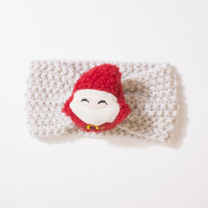 Christmas Children's Headband New Knitted Baby Wool Headband Cute Solid Color Baby Headgear Autumn and Winter
