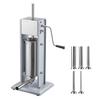 Manual Sausage Stuffer, 11 LBS / 5 L Vertical Meat Stuffer, Heavy Duty Sausage Casing Meat Stuffing Machine, Dual-Speed Stainless Steel Filler with 5