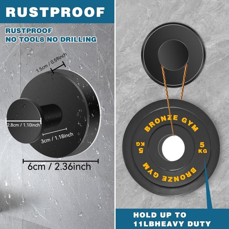 2PCS Powerful Suction Cup Stainless Steel 304 Hook for Bathrooms and Kitchens, Vacuum Technology for Wall Hooks, 14.99 Lbs