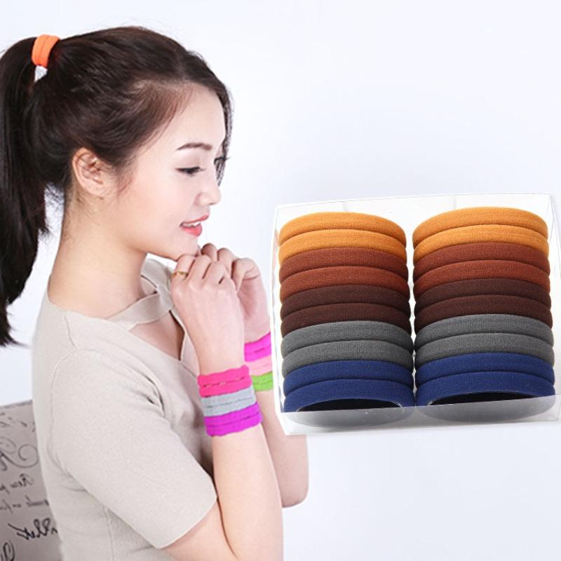 

High-elasticity Large-sized Seamless Box-packed Towel Hair Tie Accessories 9640#