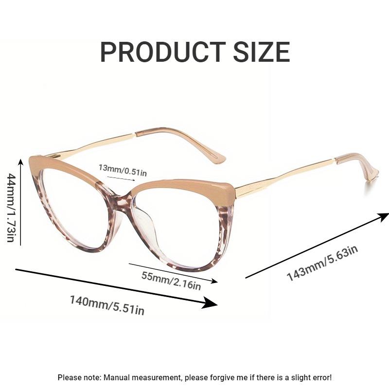 Fg Retro Photochromic Anti-Blue Light Glasses Fashionable Personalized Cat-Eye Metal Women'S Glasses