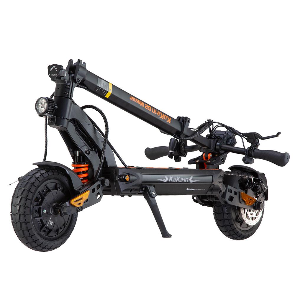 KuKirin Monopattino elettrico G2 Master da 10 pollici, doppio motore 1000Wx2, 52V 20,8AH, autonomia massima di 70 km, capacità di carico massima di 120 kg, nero.