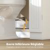 Toilet Unit, 2 Cupboards, Pull-Out Drawer, Toilet Paper Holder, Adjustable Shelves, White