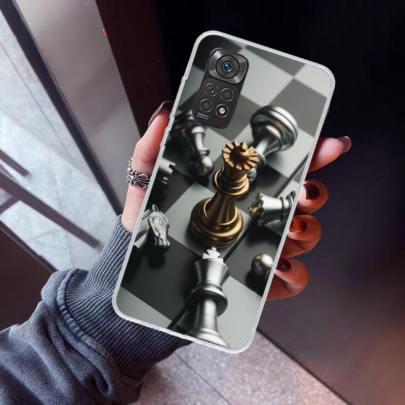 Wettkampf-Schachspiel Handyhülle Für Xiaomi Redmi Note 10 11 12 13 14 15 Pro Plus 11S 12S 14S 11T 11E 10S Weiche TPU-Rückseite R
