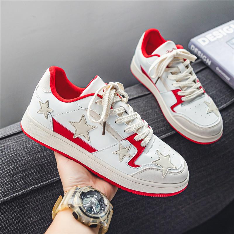 Men Shoe Classic Hip-hop Minimalist Skateboard Shoes Couples Students Outdoor Sports Shoe  Fashion Retro Stars Leisure Sneakers