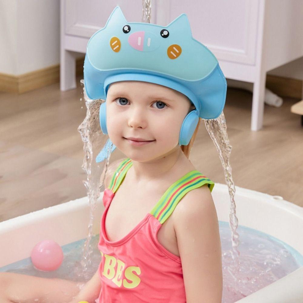 Adjustable Baby Shampoo Cap Soft Children's Bath Cap Baby Shower Cap  Shower Protect Head Cover