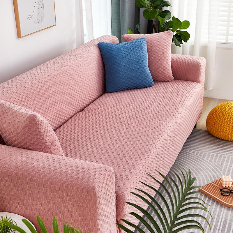 Sofa Cover Old-Fashioned Double Armrest Sofa Cover Cloth Thickened Solid Color Dust Cover