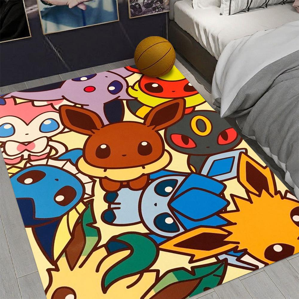 MINISO Pokemon Theme Carpet for Living Room Decor Man's Cave Boy's Bedroom Leisure Sofa Mat Welcome Rug Kid's Favorite Gifts