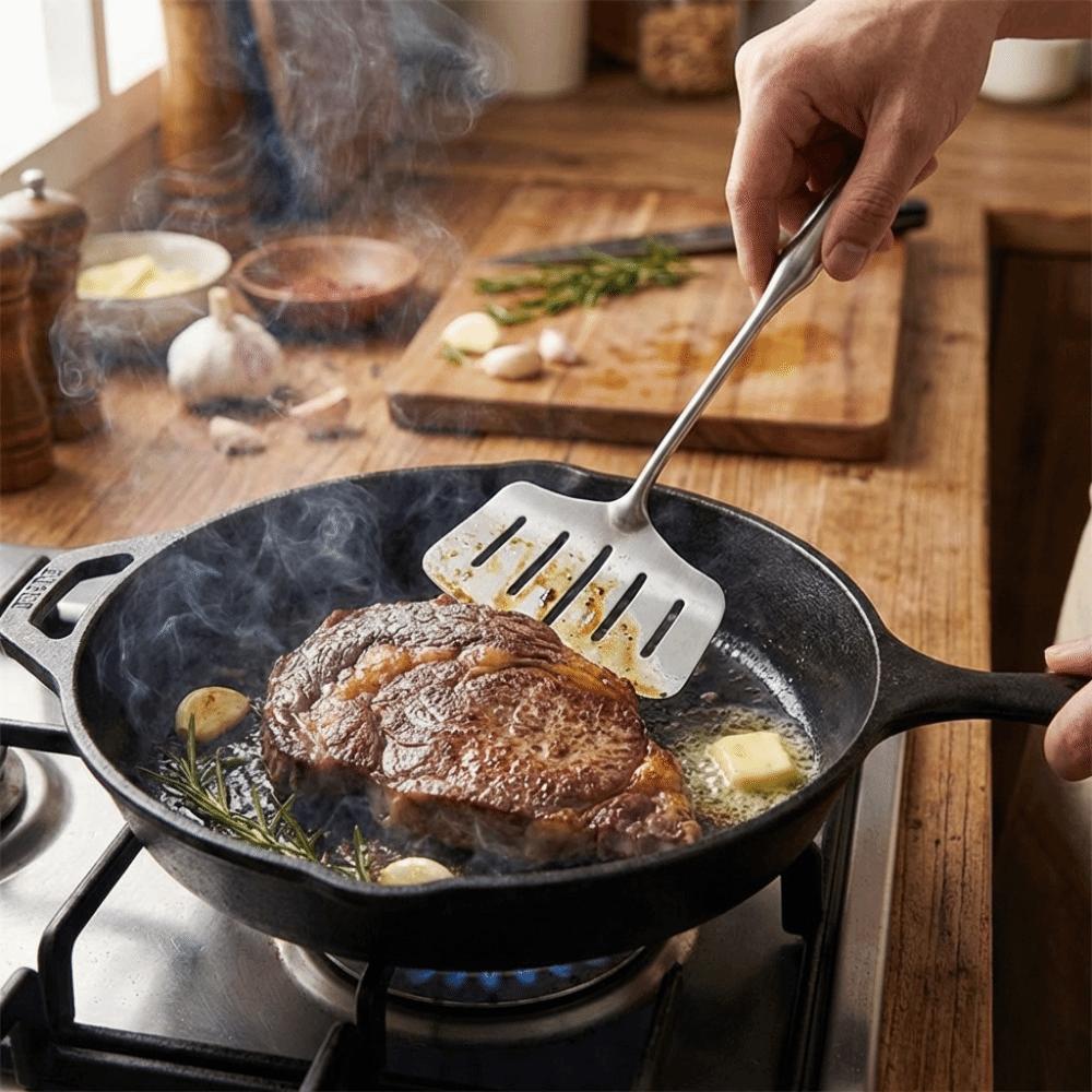 Non-Scratch Fish Turner Non-Stick Flipping Spatula Cooking Tool Egg Pan Scoop Restaurant