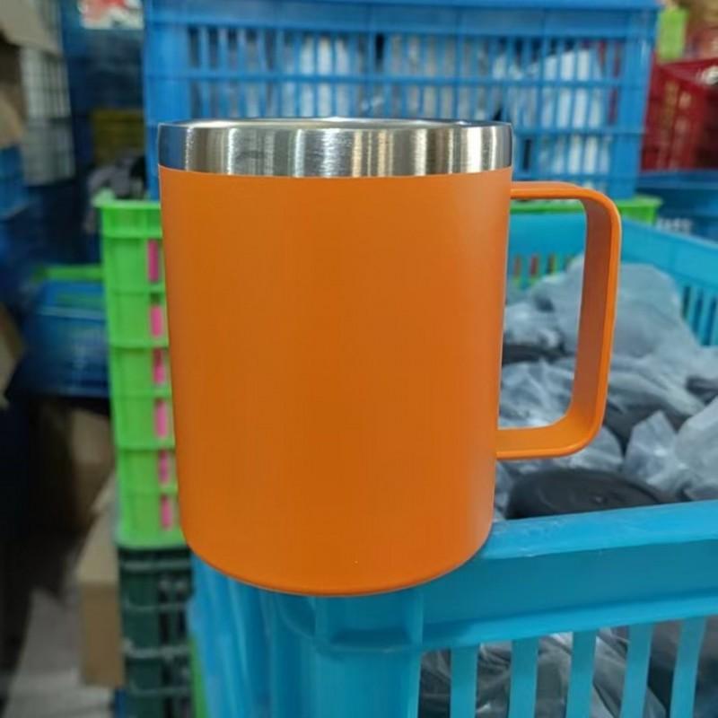 12oz Stainless Steel Vacuum Insulated Travel Mug With Handle Leakproof Coffee Cup Office Home Outdoor Use