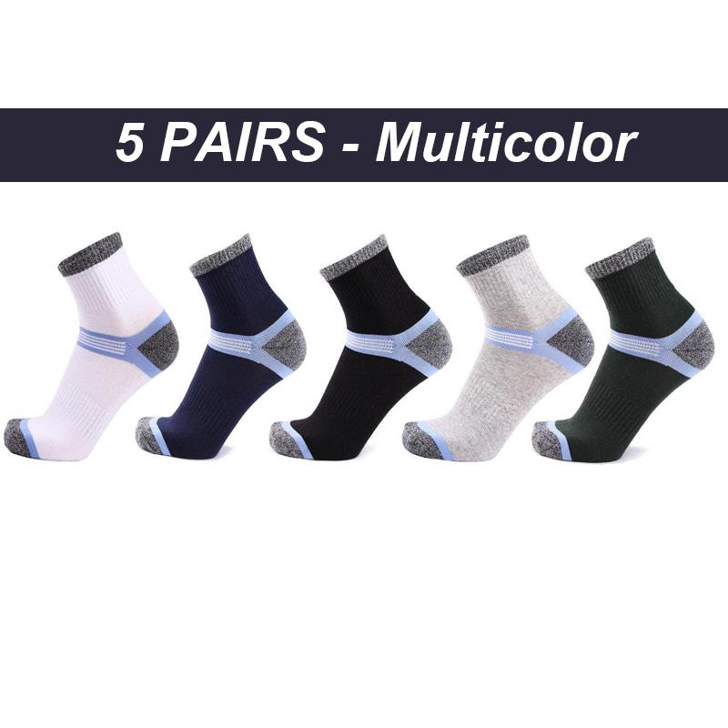 5 par wysokiej jakości skarpety męskie bawełniane sportowe szybkoschnące męskie jesienne skarpety zimowe Strandard Thermal męskie Trekking EU38-45