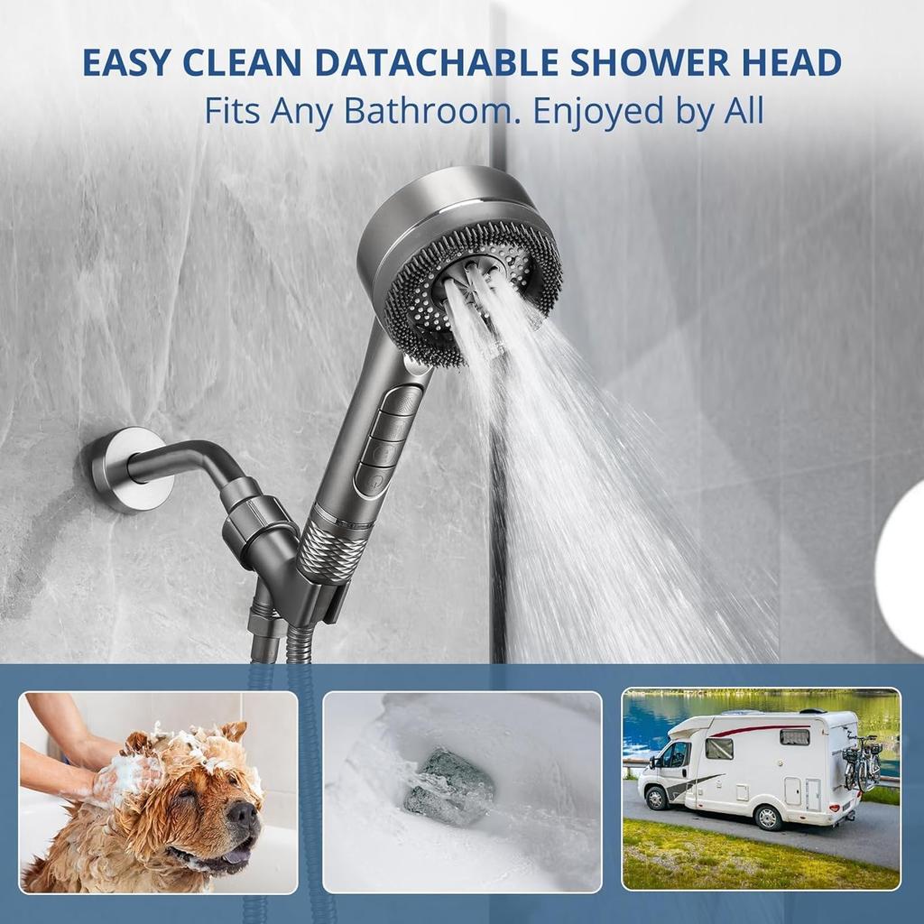 4 Mode Pressurized Shower Head High Pressure Water Massage Showerhead With Filter Handheld Shower Mixer Bathroom Accessories