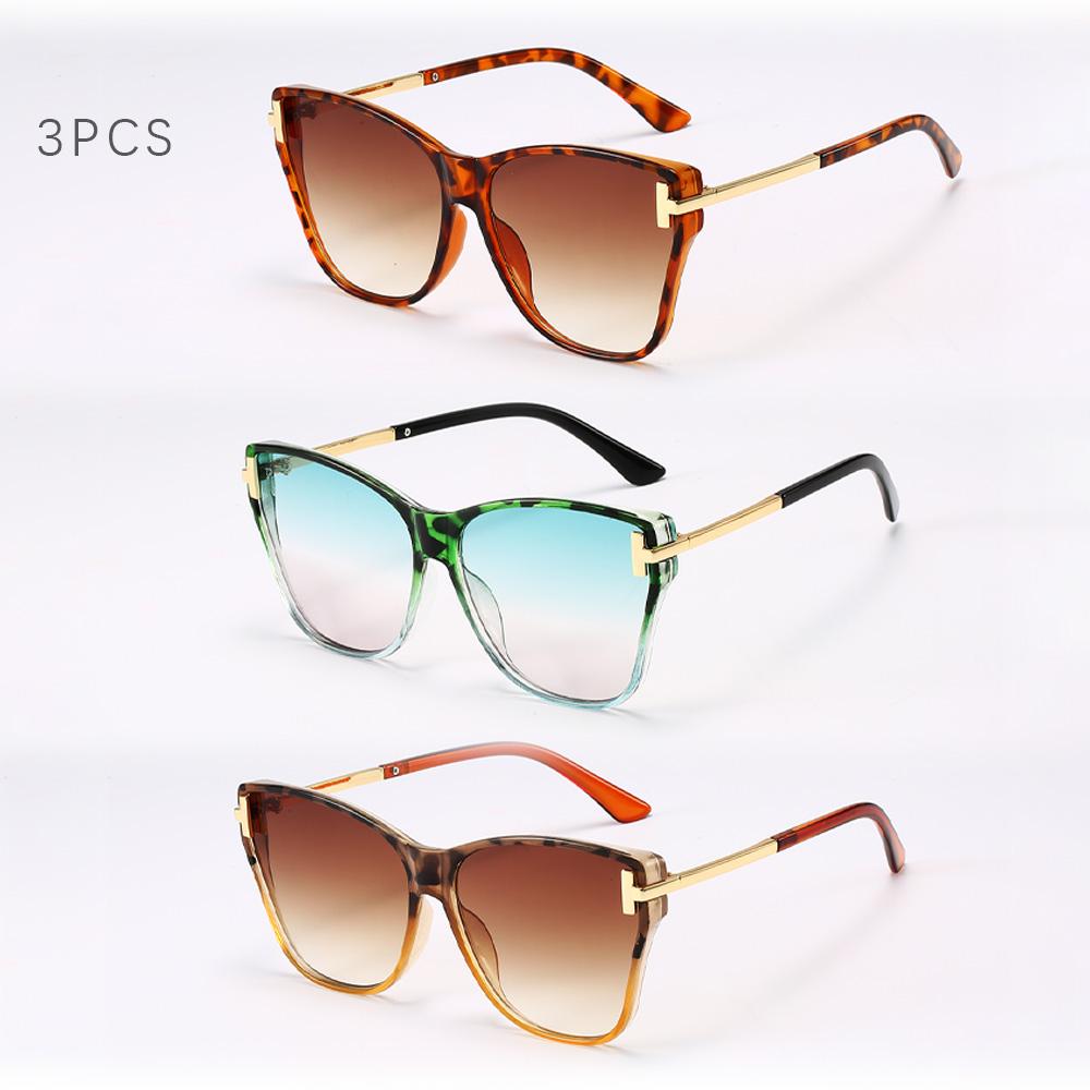 6Pcs Trendy  New Sunglasses For Women Cat Eye Fashion Glasses Transparent Frame Glasses Female Eyewear Sunglasses For Daily