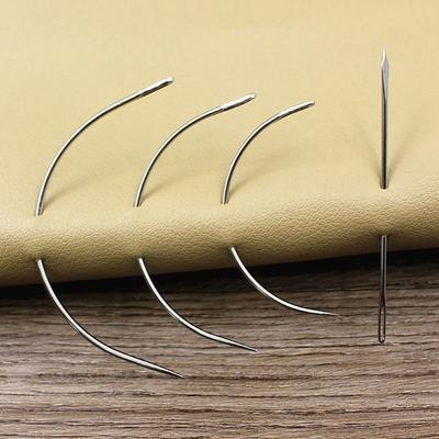 30 Piezas Aguja Semicircular para Manualidades en Cuero Aguja de Coser a Mano de Acero Inoxidable Costura