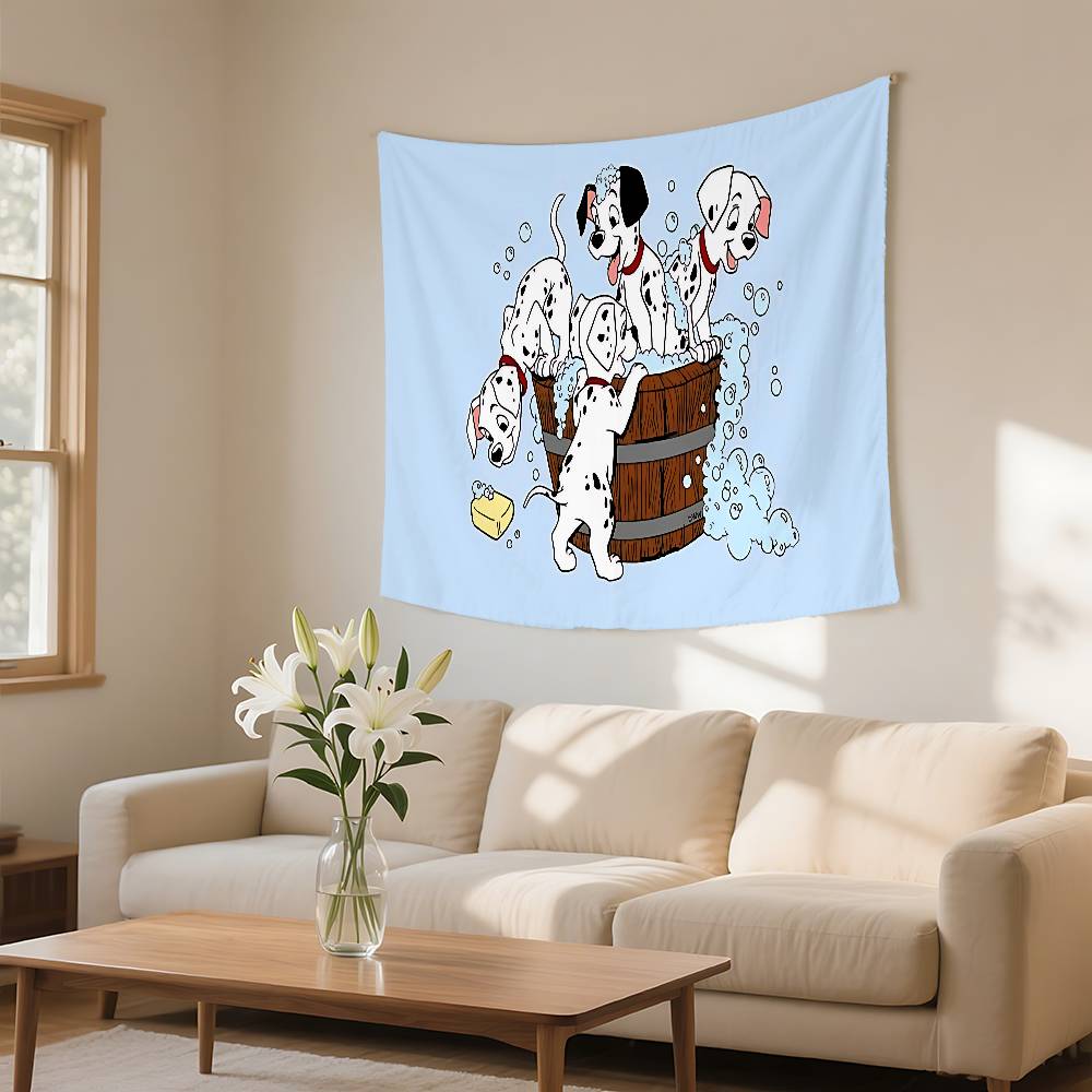 Classic Cartoon101DdalmatiansS Cute Tapestry Wall Hanging Tapestry Art Deco Blanket Curtain Hanging At Home Bedroom Living