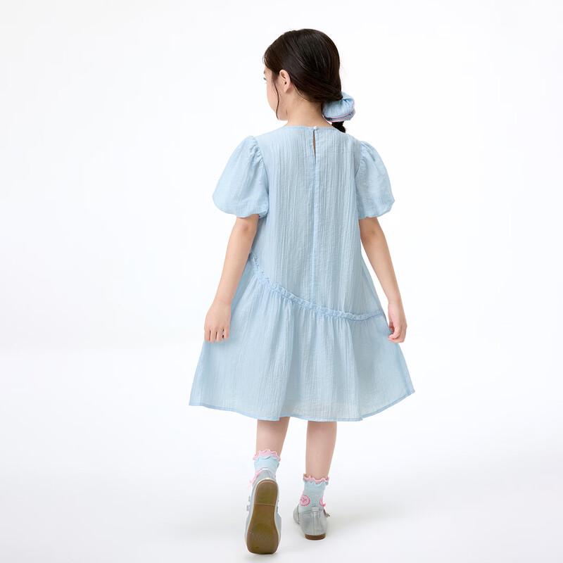 Sommer-Puffärmel-Rüschenkleid für Mädchen