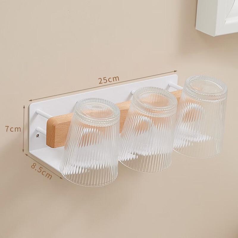 Yipan Cream Style Folding Towel Rack and Toothbrush Holder Set
