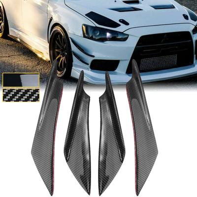 Front Bumper Splitter Fin Canard Valence Spoiler Lip Diffuser Universal För Mitsubishi Lancer EVO 10 2008-2017 Bil