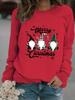 Women's Cross-Border Long-Sleeve Round Neck Christmas Print Sweatshirt