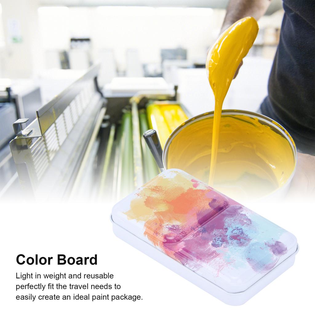   Box, Exquisite Portable Paint   4.7 x 2.8 x 0.8 Inch for Holding Watercolor Paint for Gouache Watercolor Oil
