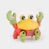 Electric Crab Toy Light And Music Battery Powered Pull String Cute Crab Walking Laterally Educational Interactive Toys Boys Girls Walking