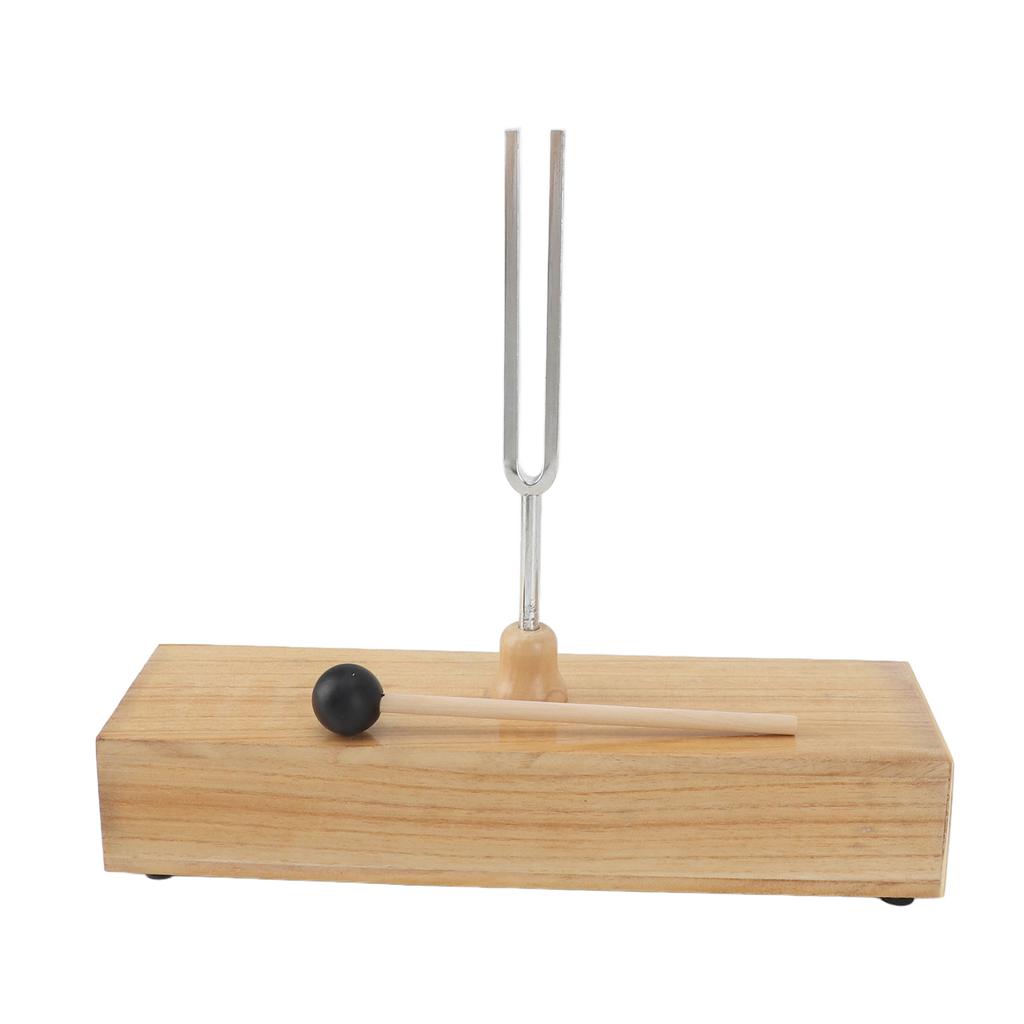 Stroik 256 Hz ze drewnianą pudłem rezonansowym i młotkiem Zestaw stroików do uzdrawiania Eksperyment akustyczny