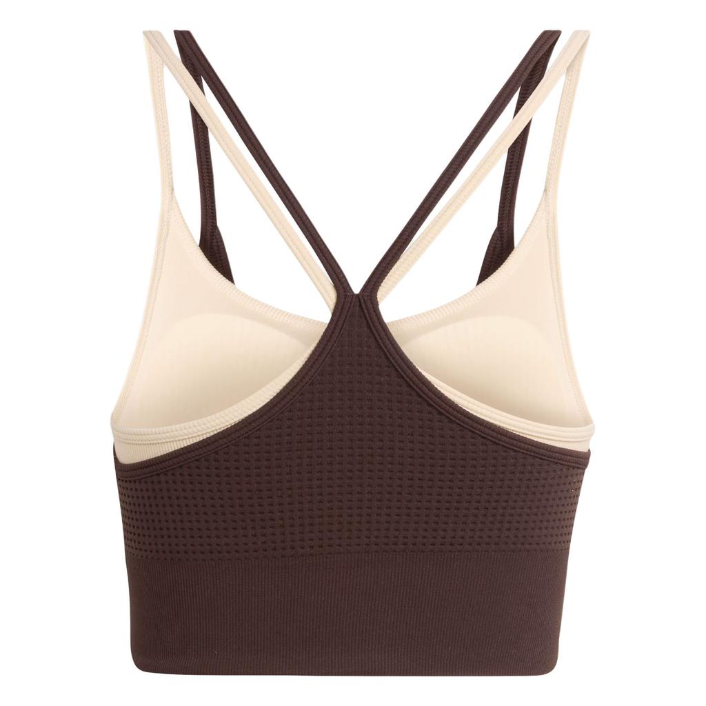 Adidas Seamless Medium Support Fake Two-Piece Quick-Dry Knitted Sports Bra Women Underwear KQ5240