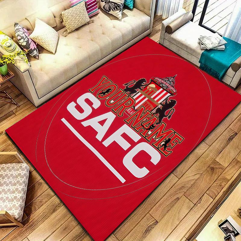 Sunderland Association Football Club Custom Name Carpet Rug For Living Room Bedroom Home Sofa Decoration Kids Play Nonslip Floor Mat
